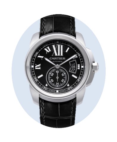Cartier Calibre de Cartier Stahl Leder s...