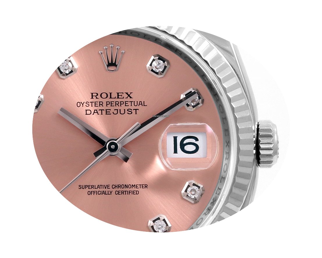 Rolex 36mm Steel Datejust Factory Salmon...