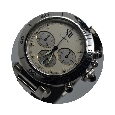 Cartier Pasha 38mm Steel Chronograph Box...