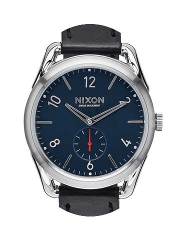 Nixon A459-008 C39 Leather Black Red 39m...