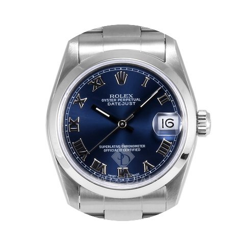 Rolex Datejust Stainless Steel Blue Roma...