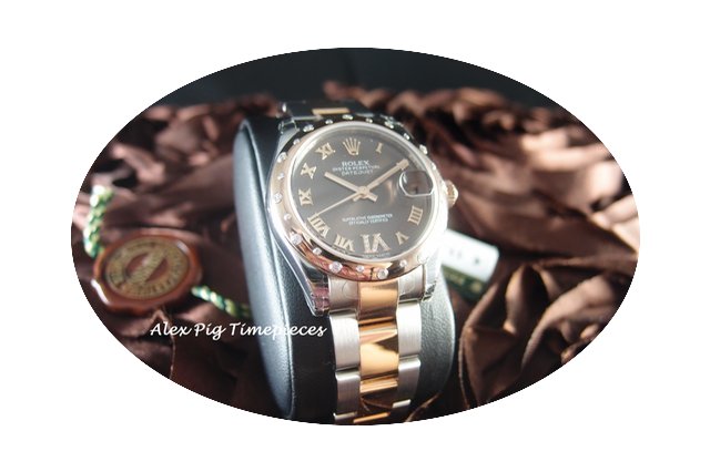 Rolex 178341 2-Tone Rose Gold Choco Dial...
