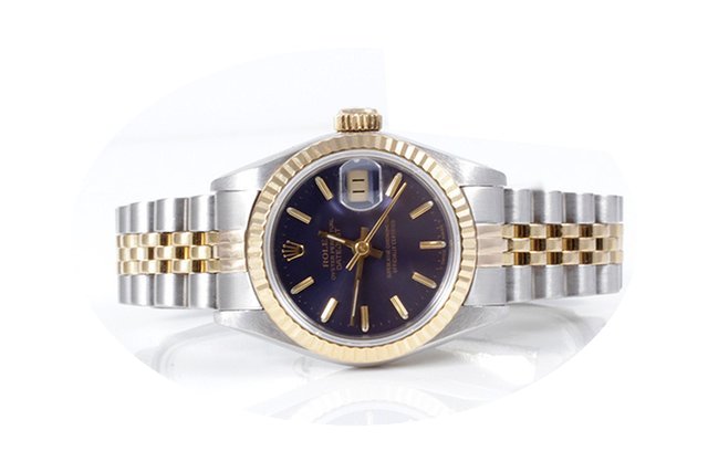 Rolex Ladies 18K/SS Datejust - Blue Stic...