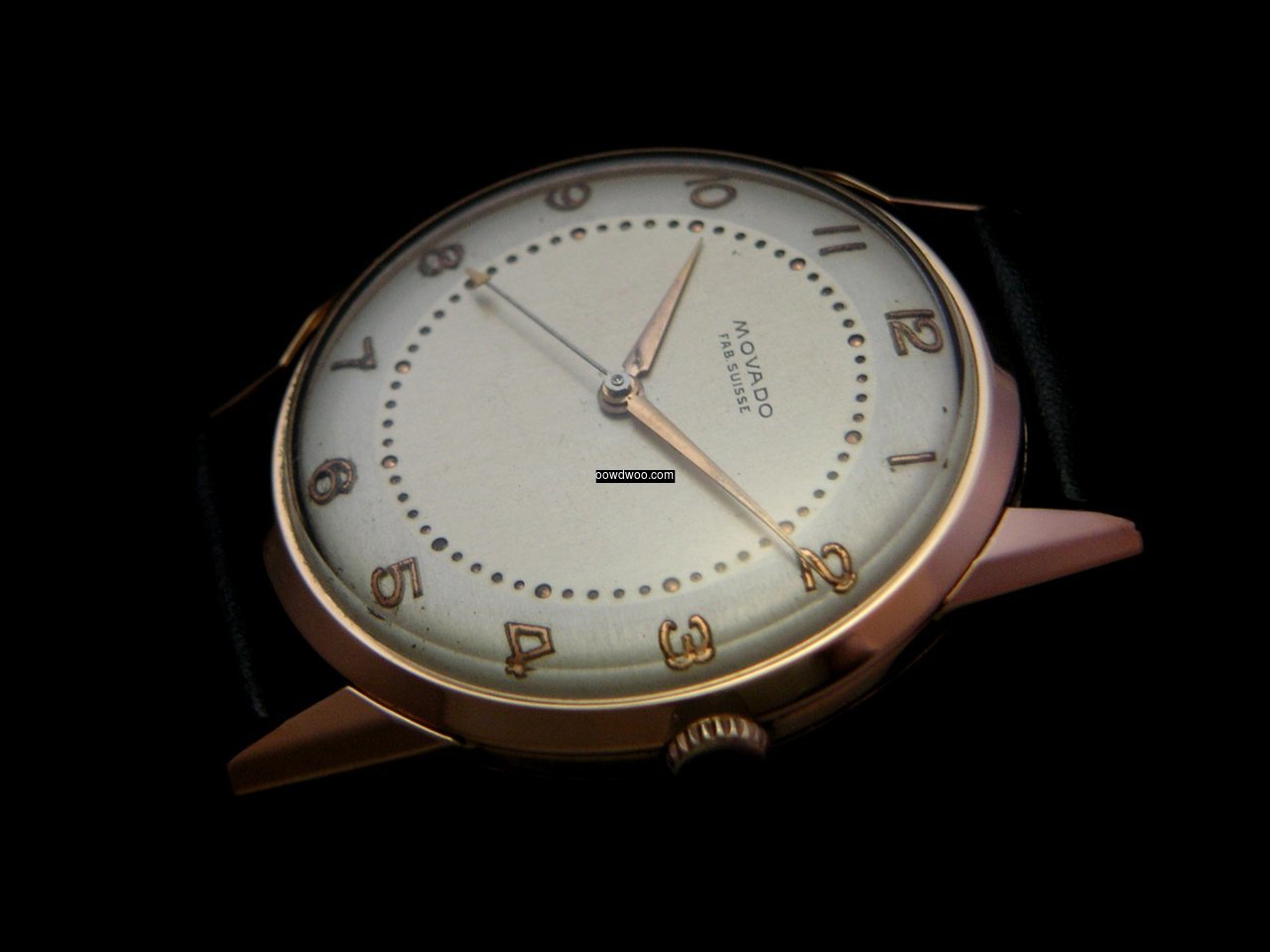 Movado Vintage Pink Solid Gold 18k Mecha...