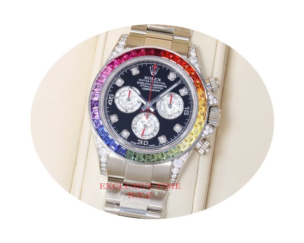 Rolex Daytona Rainbow White Gold 116599 ...