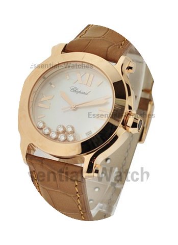 Chopard Happy Sport Round in Rose Gold...