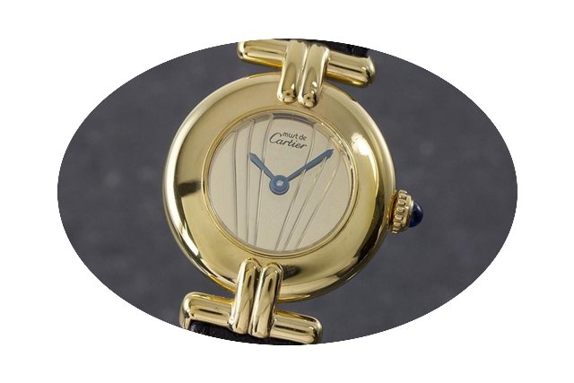 Cartier Lady Must De Vermeil Damenuhr Ro...