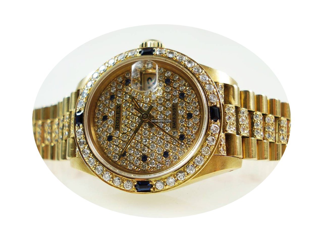 Rolex Lady-Datejust 6917 DIAMONDS 18kt G...