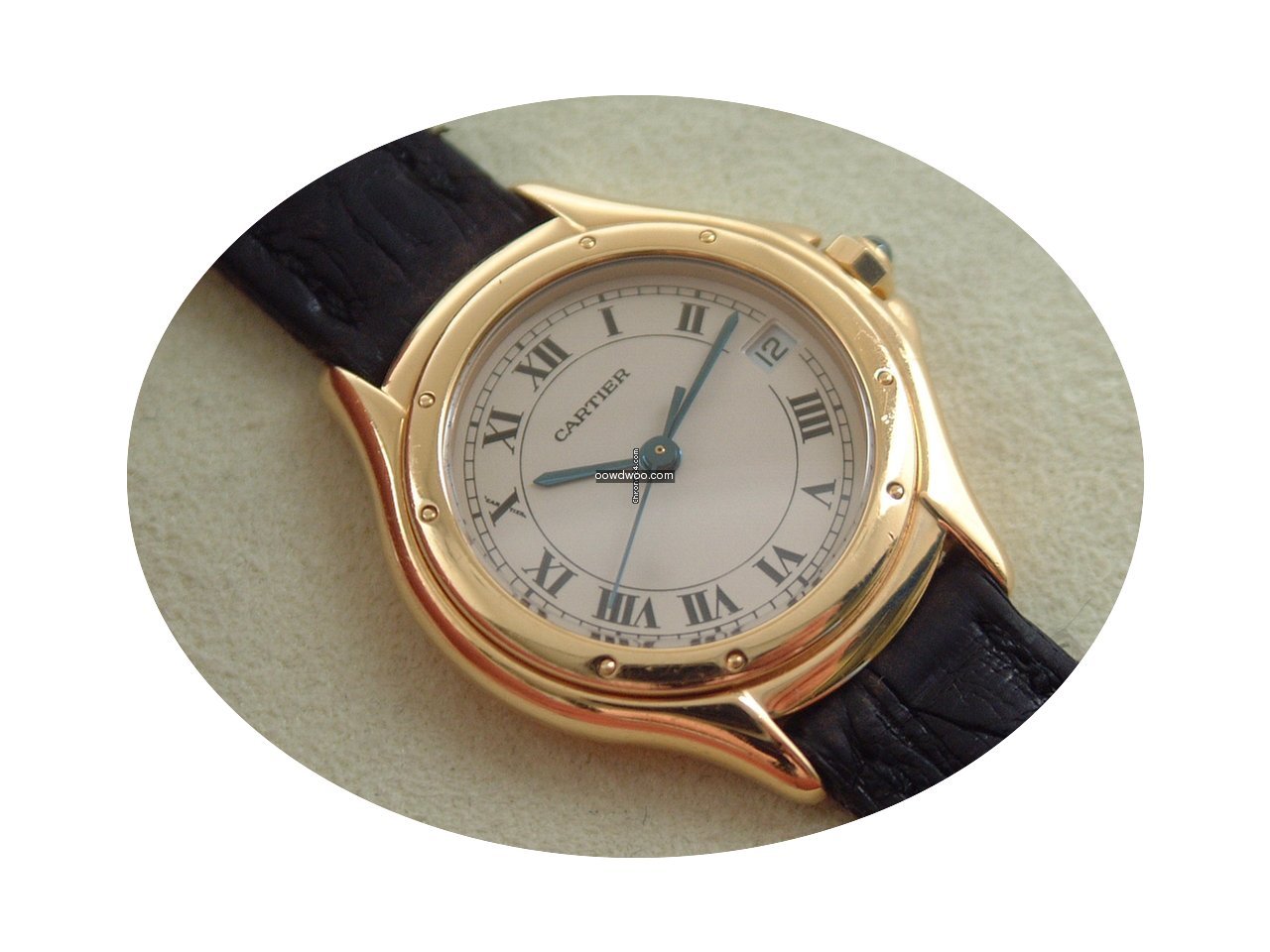 Cartier Cougar 18 Karat Gelbgold Damenuh...
