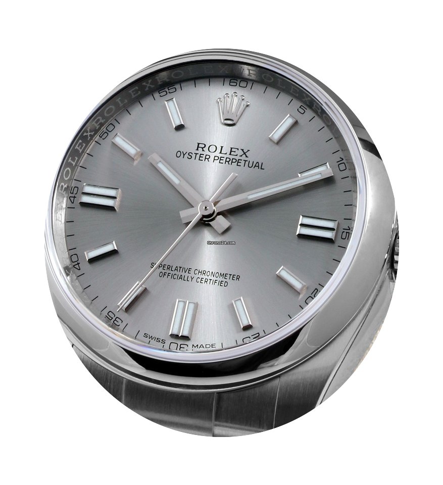 Rolex Steel 36mm 116000 Slate Silver Dia...