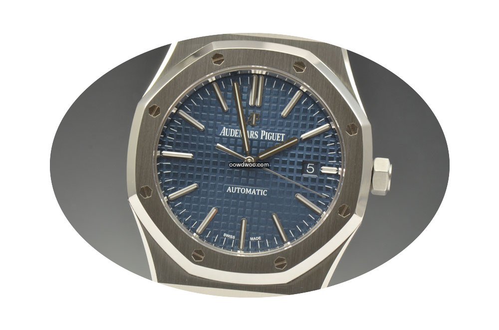 Audemars Piguet Royal Oak Blue Dial Stai...