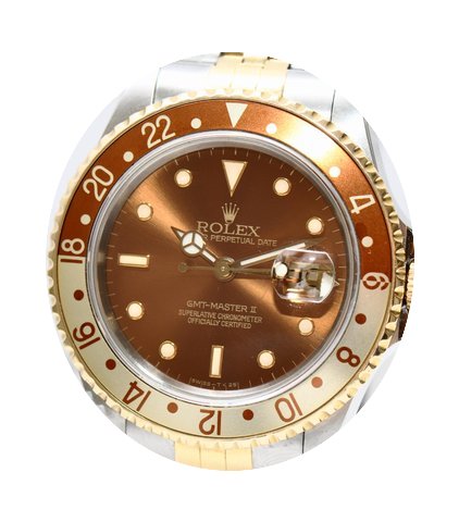 Rolex GMT Tiegerauge Stahl Gold 16713 BJ...