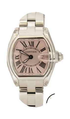 Cartier Roadster Pink Dial Stainless Ste...