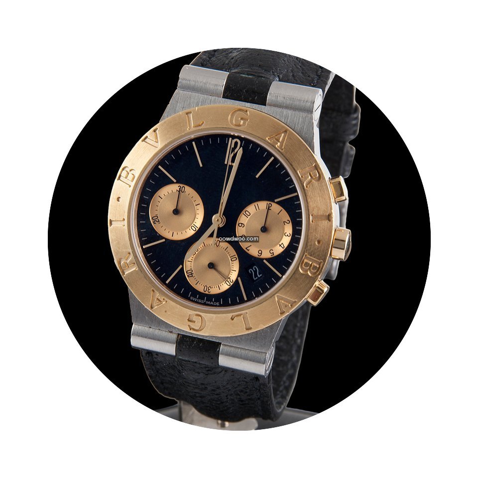 Bulgari sport chrono quartz steel and go...