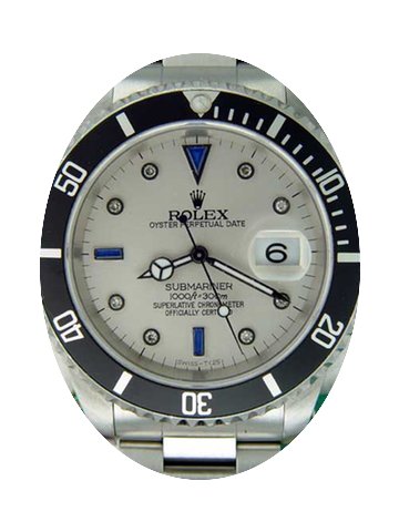 Rolex Submariner watch In Steel With Sil...