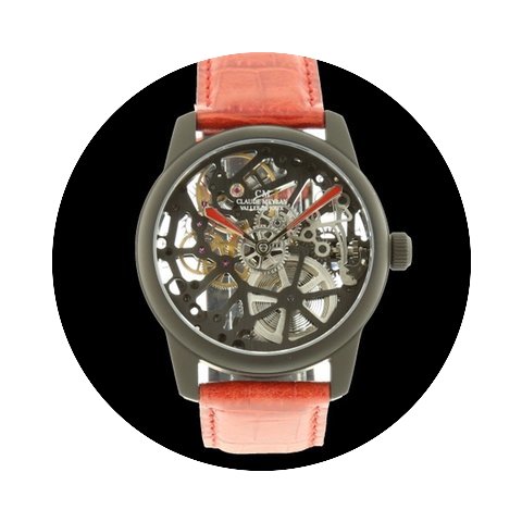 Claude Meylan Squelette PVD noir mat...