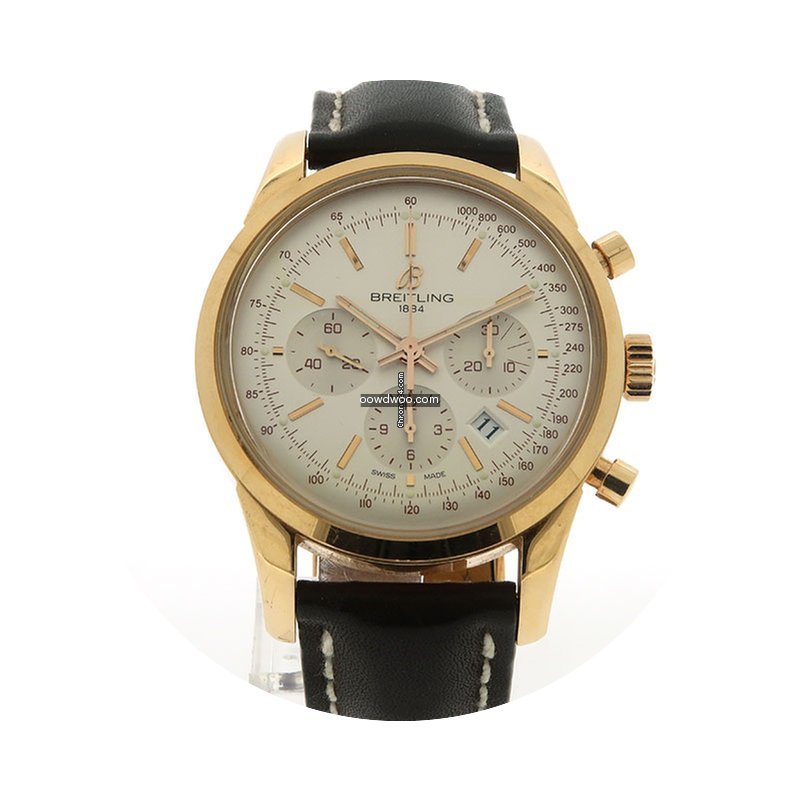 Breitling Transocean Chronograph Pink Go...