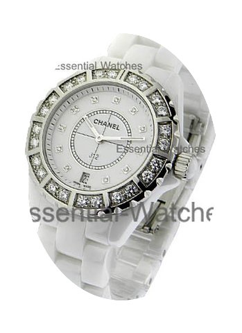 Chanel J12 White Large Size with Diamond...