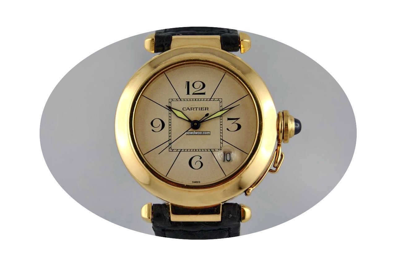 Cartier Pasha 38 mm automatic Yellow Gol...