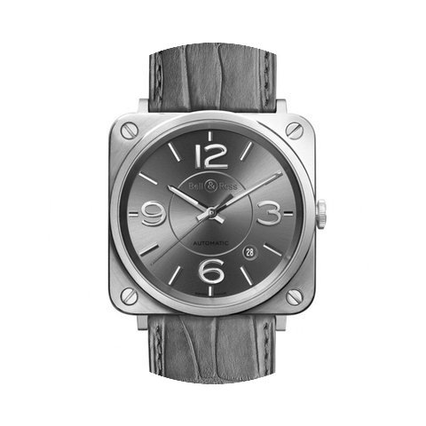Bell & Ross BR S Officer Ruthenium...