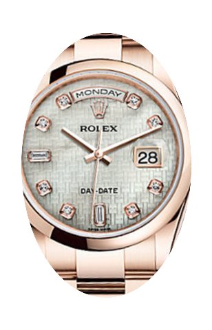 Rolex Day-Date 36 118205-MOPDO White Mot...