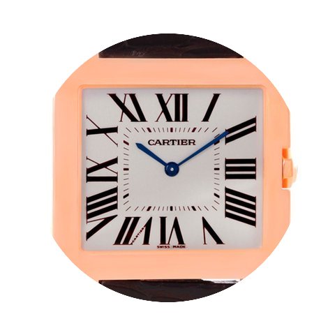 Cartier Santos Dumont Mens 18k Rose Gold...