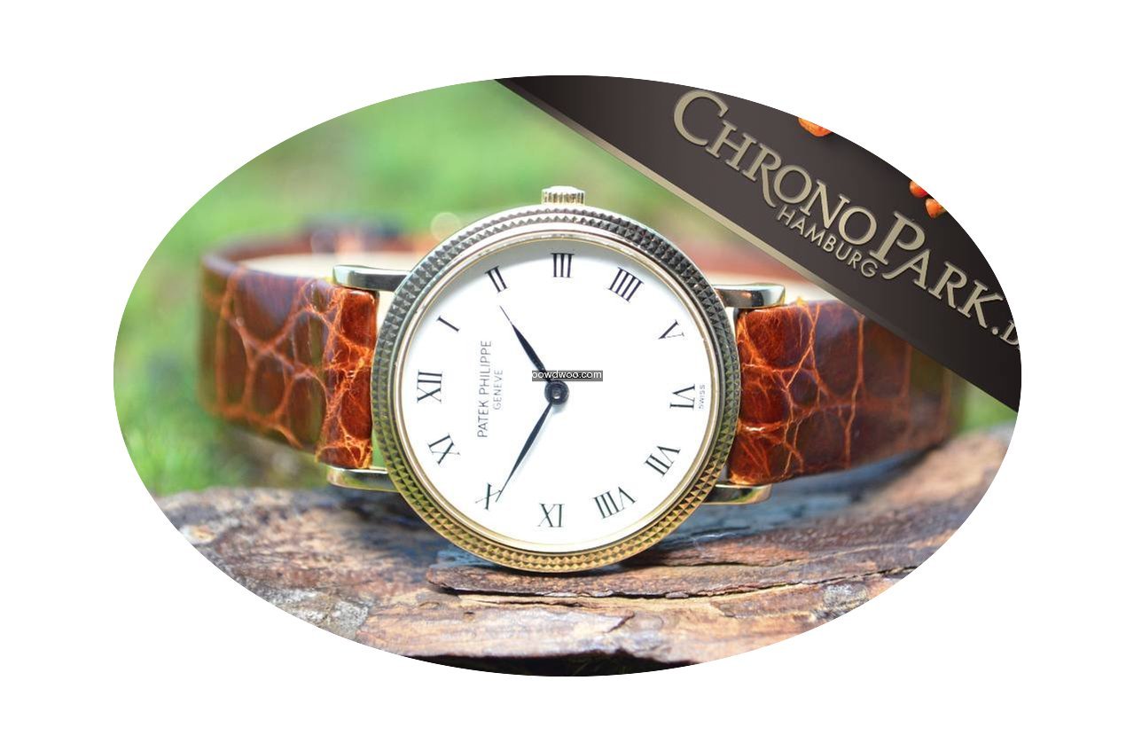 Patek Philippe 18k Gold Calatrava Quartz...