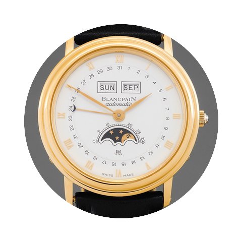 Blancpain Villeret 18K Gold Moon-Phase T...