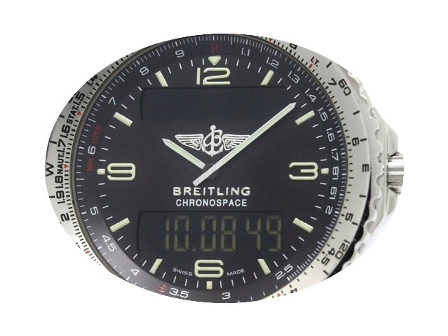 Breitling Chronospace Steel Leather Quar...