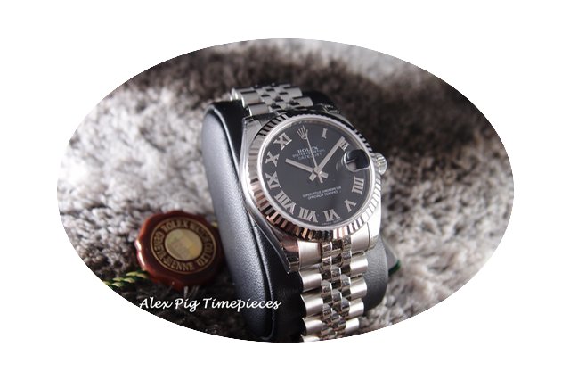 Rolex Datejust 178274 SS Boy Size Black ...