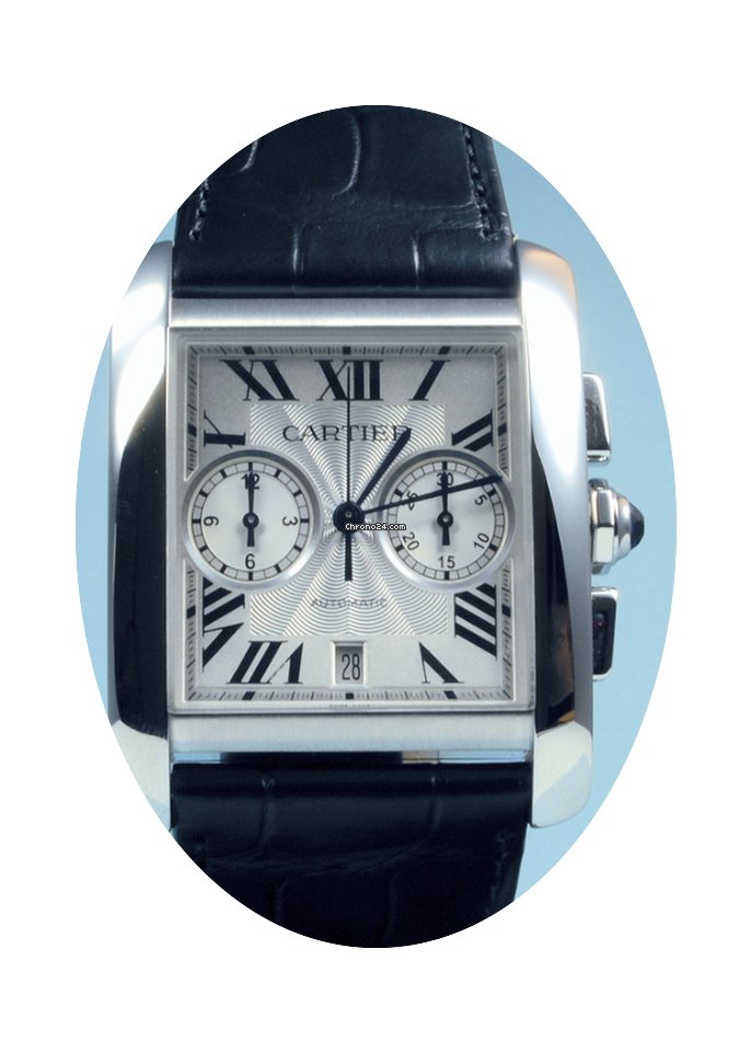 Cartier Tank MC großes Modell Lederband...
