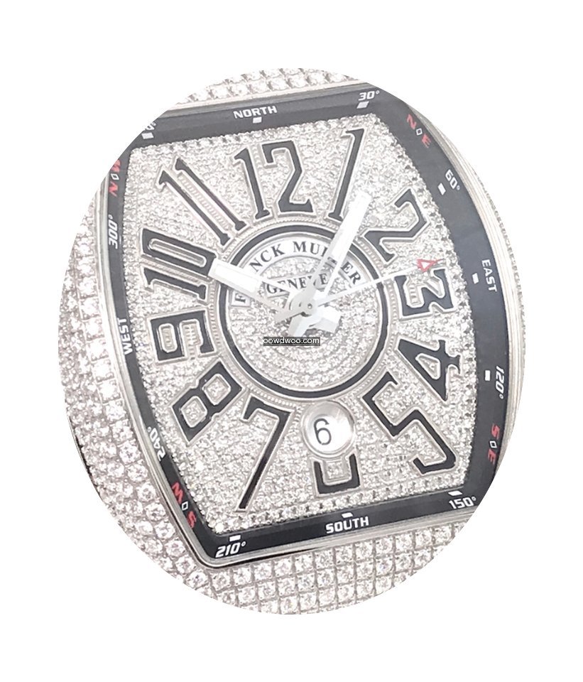 Franck Muller Vanguard Iced Out Diamonds...