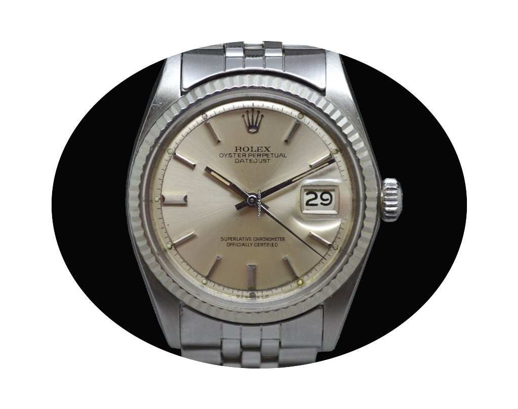Rolex Datejust 1601 White Gold Bezel...