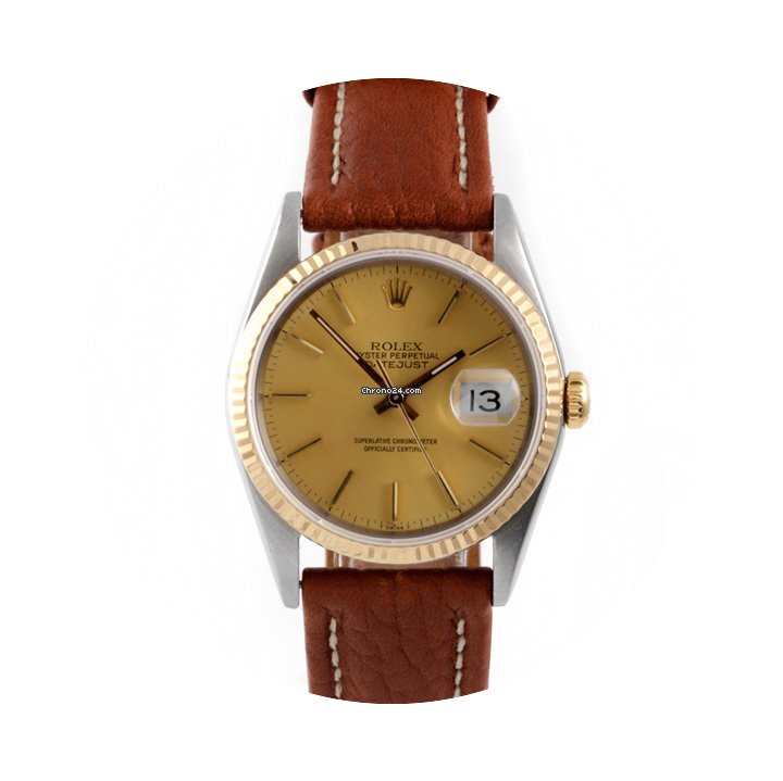 Rolex Mens 2tone Datejust with Champagne...