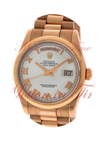 Rolex Day-Date 36mm President, White Dia...