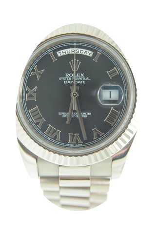 Rolex Day-Date II President White gold,F...