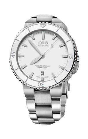 Oris Aquis Date White, Steel Bracelet, C...