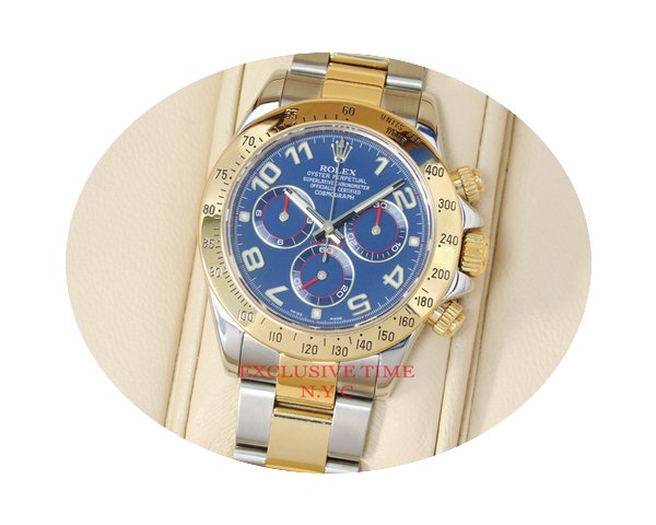 Rolex Daytona Two-Tone Blue Arabic Dial ...