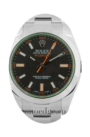 Rolex Milgauss Green Glass Steel 116400G...