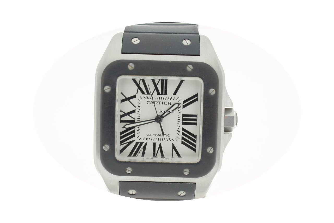 Cartier Santos 100 XL Rubber (B&P2009) 3...