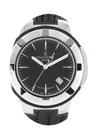 Charriol Celtica Black Dial Black Rubber...