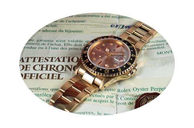 Rolex 18K SOLID GOLD GMT MASTER SERTI DI...