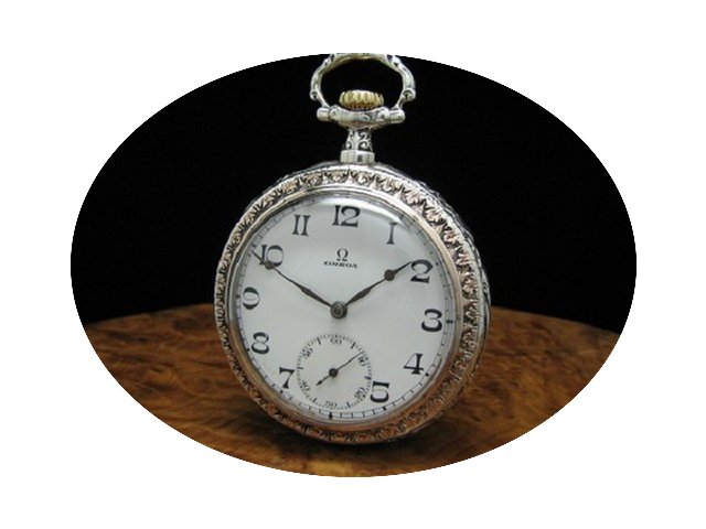 Omega Open Face Taschenuhr 900 Silber Im...