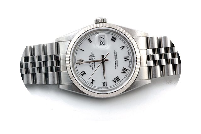 Rolex Mens 16234 Datejust - Factory Whit...