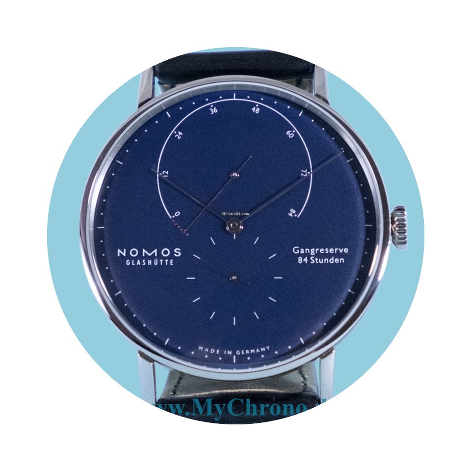 Nomos Lambda Tiefblau Saphirglasboden -N...