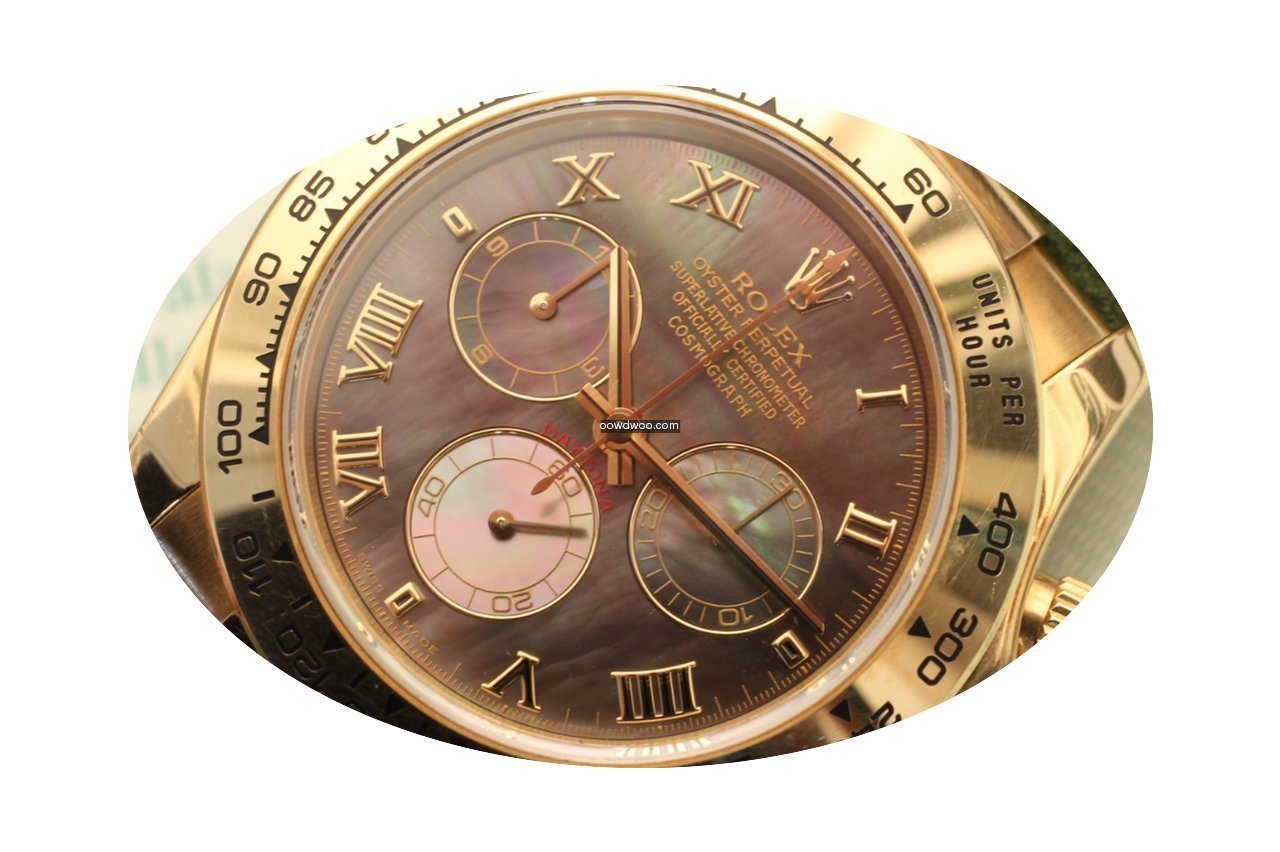 Rolex daytona yellow gold black MOP MADR...