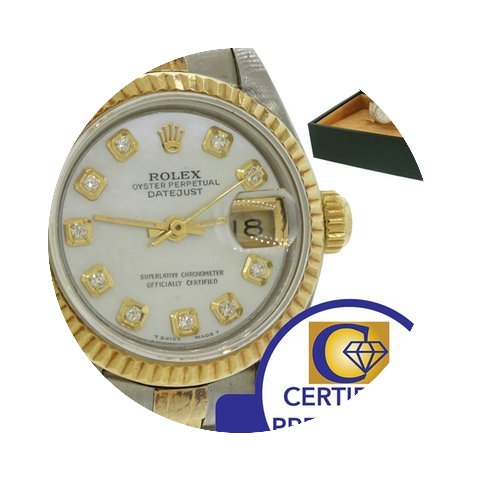 Rolex DateJust 69173 18k Gold Steel Two ...