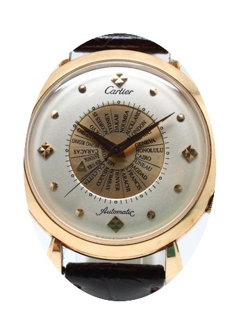 Cartier Memovox World Time 18K Rose Gold...