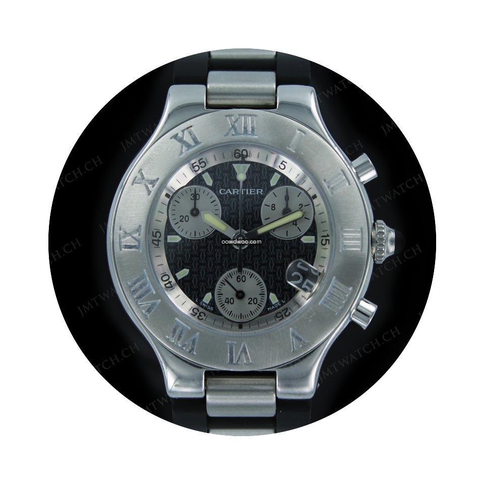 Cartier 21 Chronograph steel...