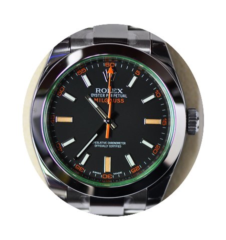 Rolex MILGAUSS Green Sapphire Crystal...